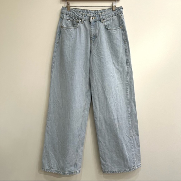 The Ragged Priest Light Wash Release Wide Leg Jean Baggy Casual Streetwear 26 - Picture 2 of 11